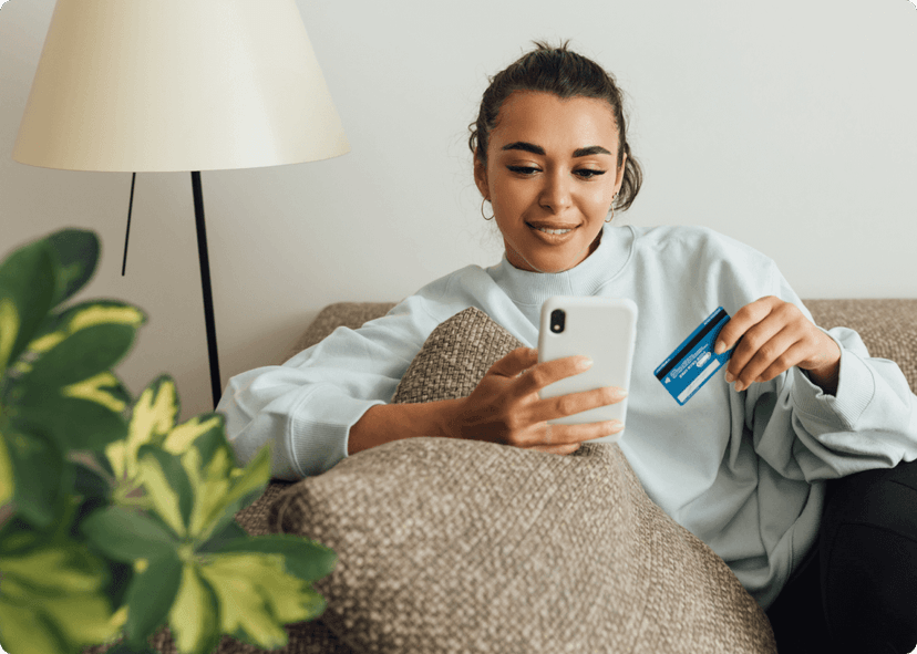 woman making a payment