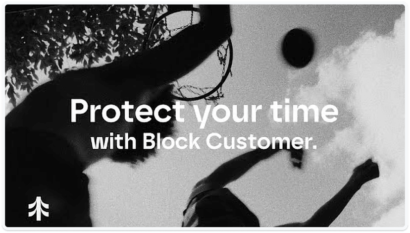 block customer video cover