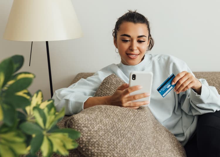 woman making a payment
