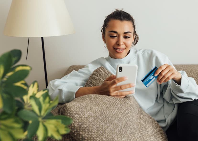 woman making a payment