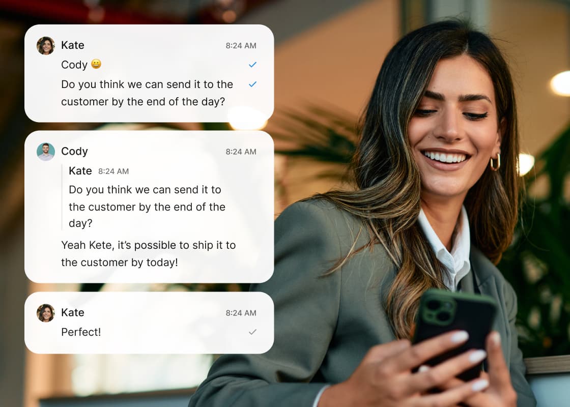 woman using setmore connect on mobile
