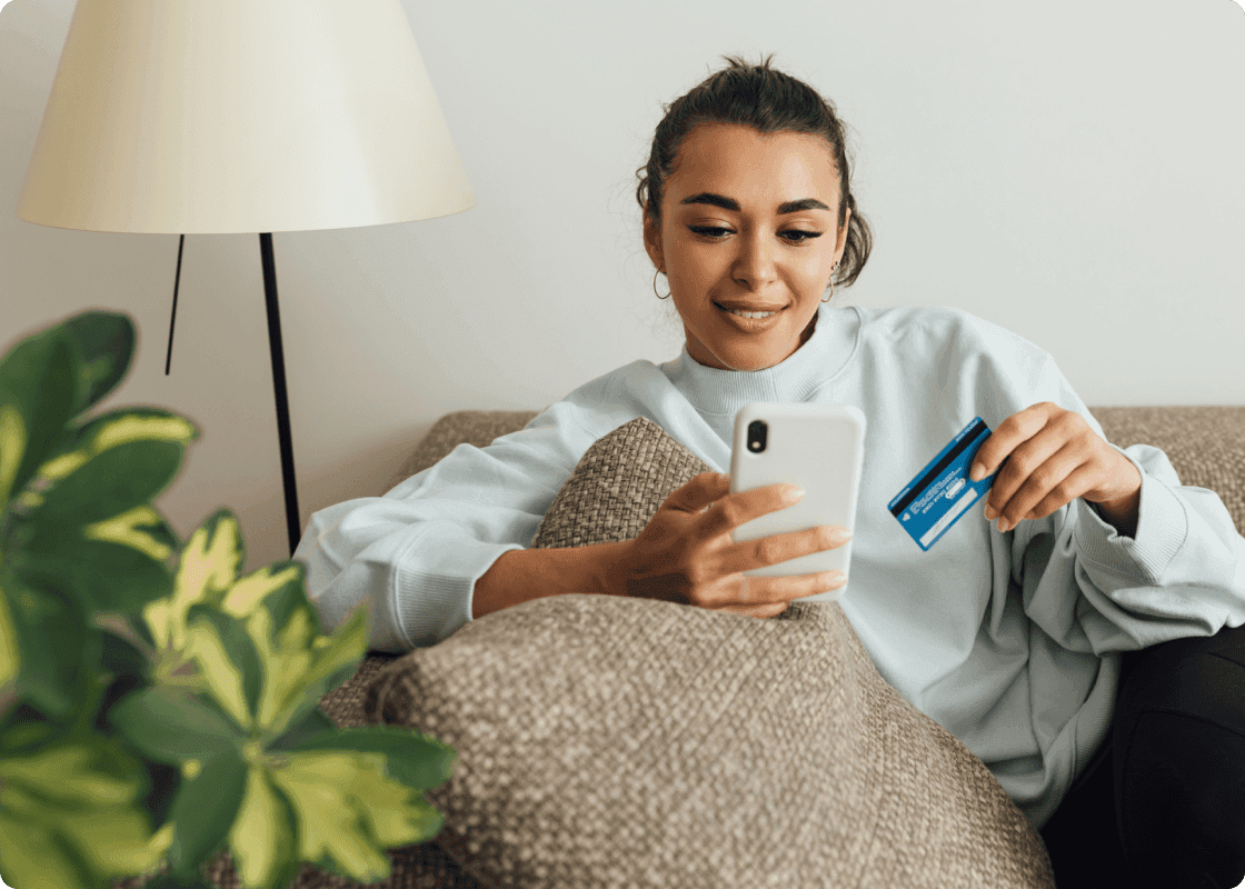 woman making a payment