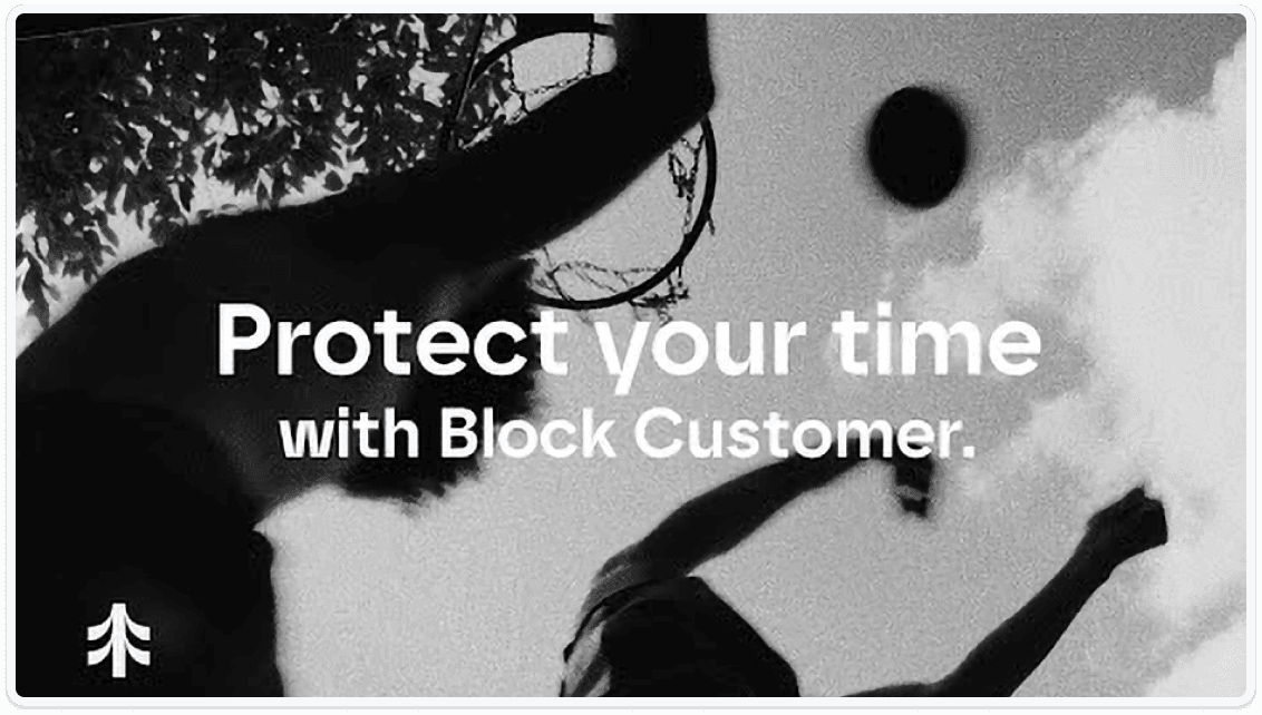 block customer video cover